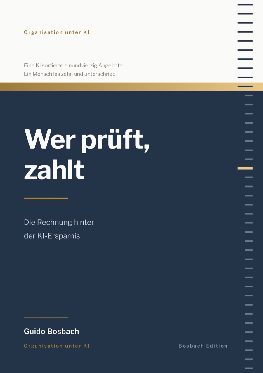 Buchcover „Wer prüft, zahlt" von Guido Bosbach Buchcover „Wer prüft, zahlt" von Guido Bosbach